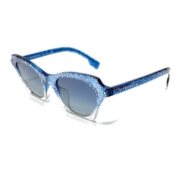 Burberry Women's Blue Glitter Square Sunglasses! - Picture 1 of 4